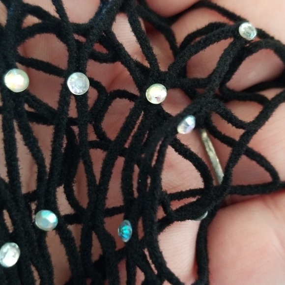 Dolls Kill Black Rhinestone fishnet pantyhose - Picture 5 of 5